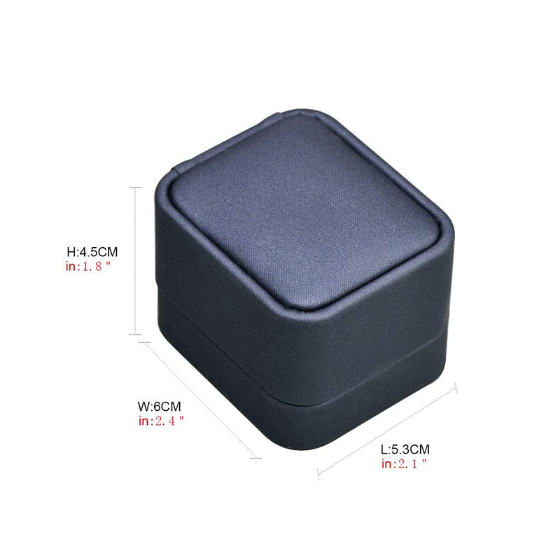 Dark Blue PU Leather Ring Box H08901