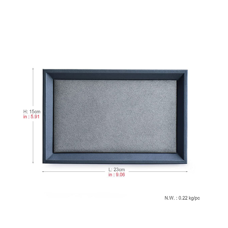 Small Premium Leather Flat Jewelry Tray P08001