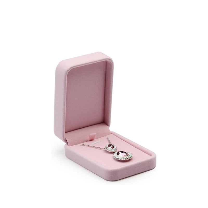 Pink Velvet Necklace Pendant Gift Box H00803