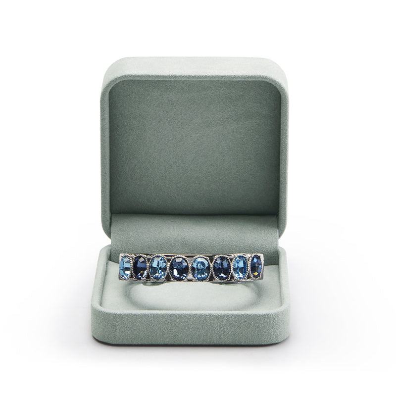 Ice Blue Microfiber Jewelry Storage Gift Box H060