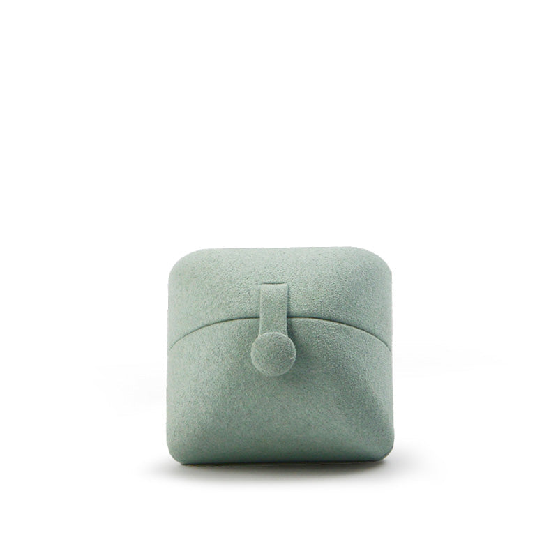 Green Microfiber Necklace Pendant Gift Box H064