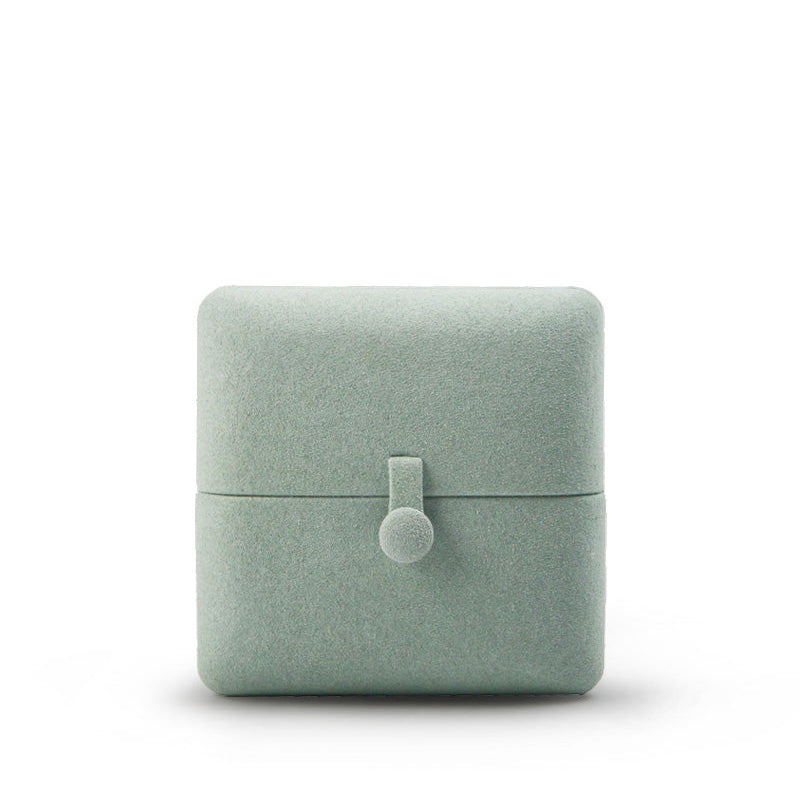 Green Microfiber Necklace Pendant Gift Box H064