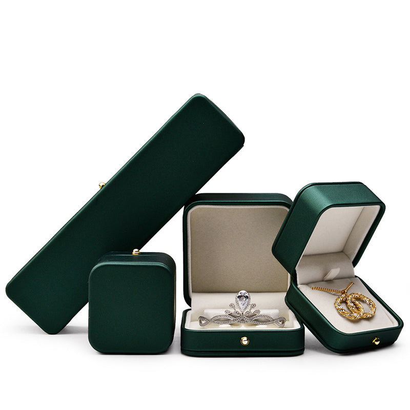 Green PU Leather Jewelry Packaging Gift Box H068