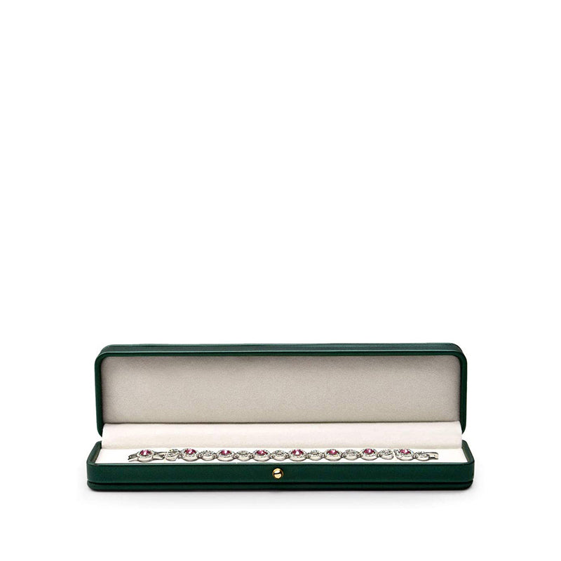 Green PU Leather Bracelet Chain Gift Box H068