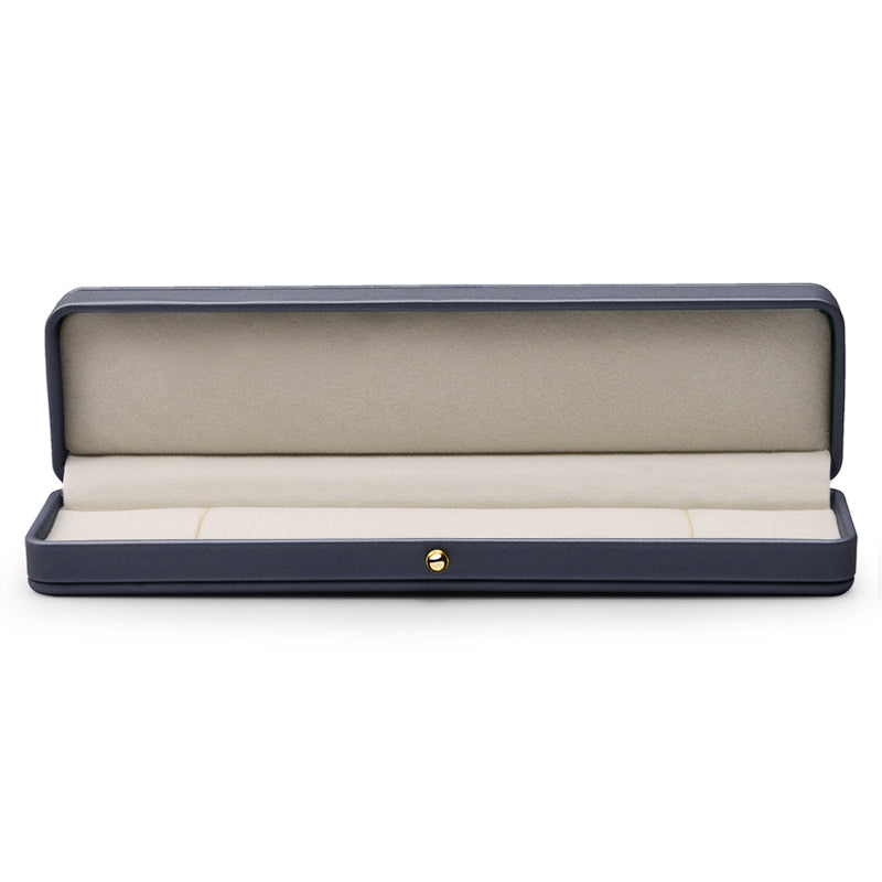 Steel Blue PU Leather Jewelry Gift Box H069