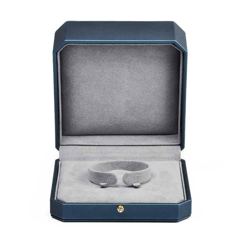 Blue PU Leather Ring Gift Box H083