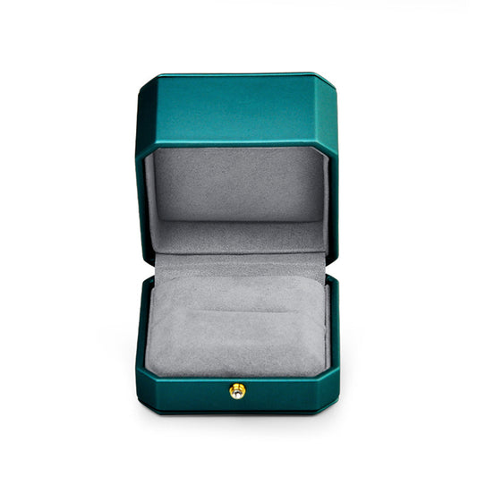 Green PU Leather Ring Gift Box H084
