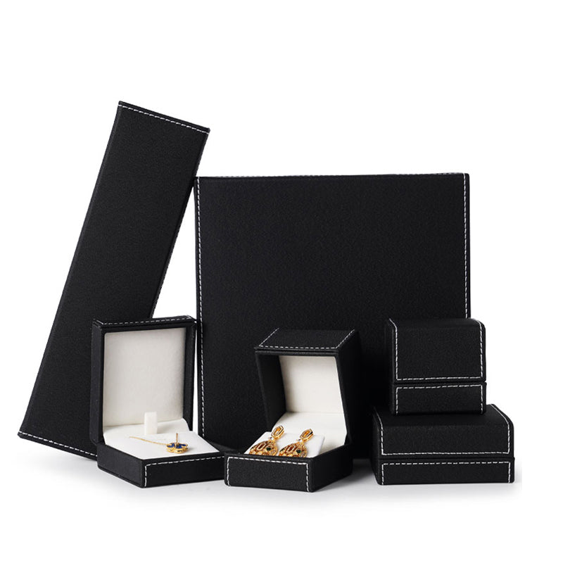 Black PU Leather Jewelry Packaging Gift Box H119