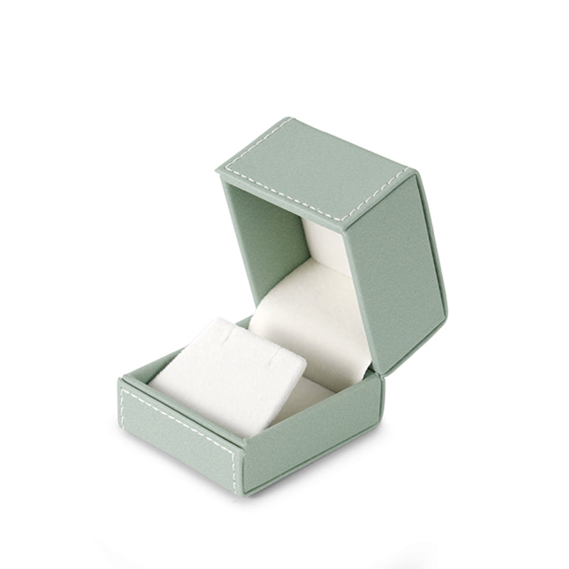 Light Green PU Leather Jewelry Packaging Gift Box H120