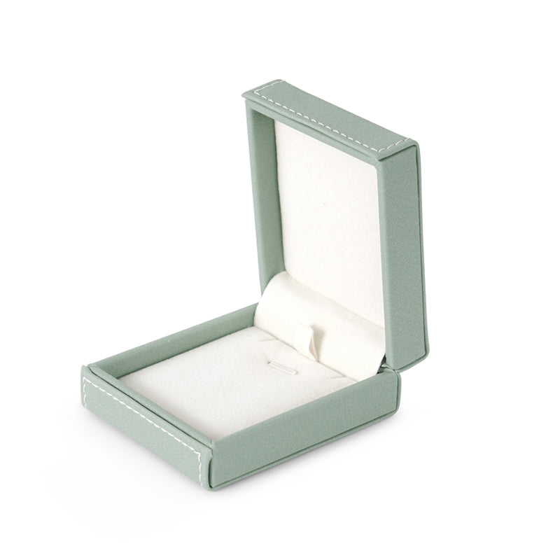 Light Green PU Leather Ring Gift Box H120