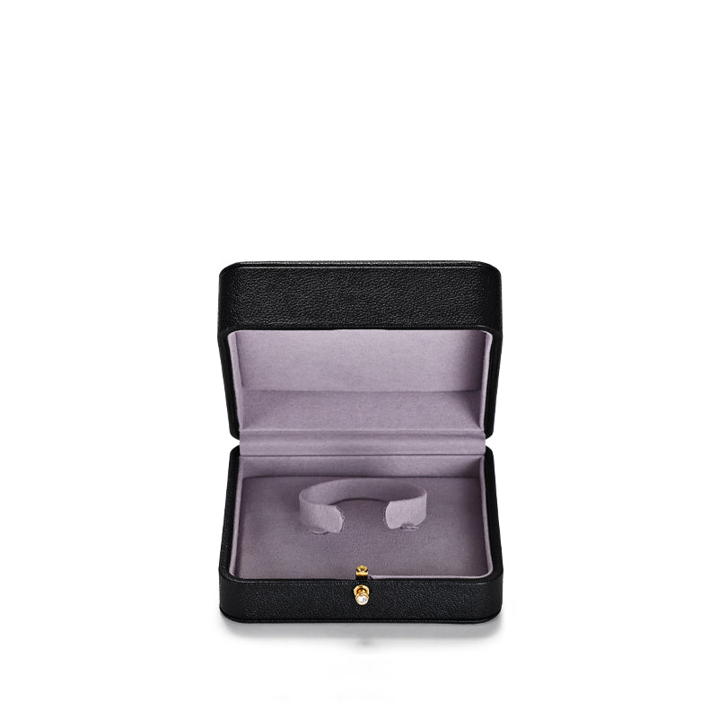 Black PU Leather Ring Gift Box H127