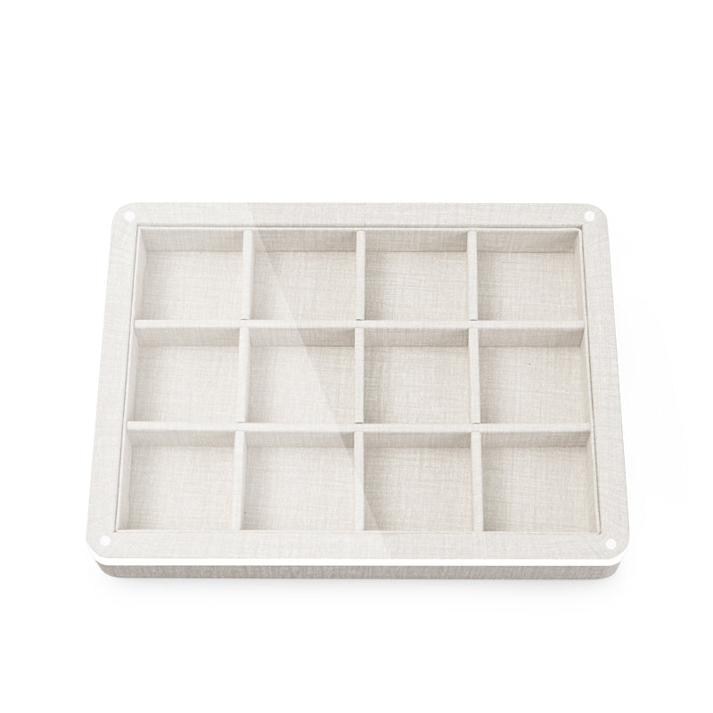 PU Leather Jewelry Tray With Magnetic Acrylic Cover P110