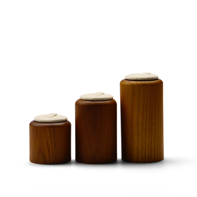 Wood Cylindrical Ring Display Stand, Set of 3 SM066