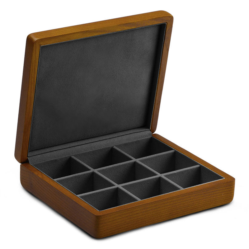 Solid Wood Rings Earring Jewelry Storage Gift Box SM080
