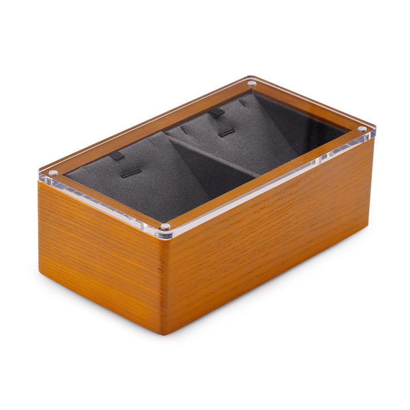 Wood Jewelry Storage Box With Transparent Magnetic Cover SM135