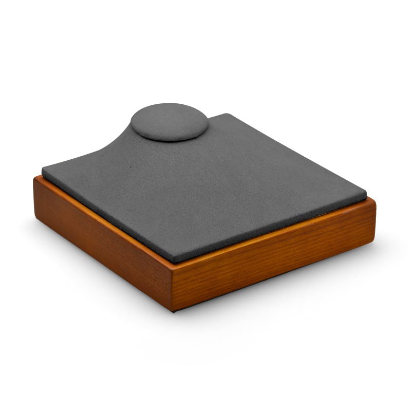 Solid Wood Dark Gray Microfiber Window Counter Jewelry Display Props TT026