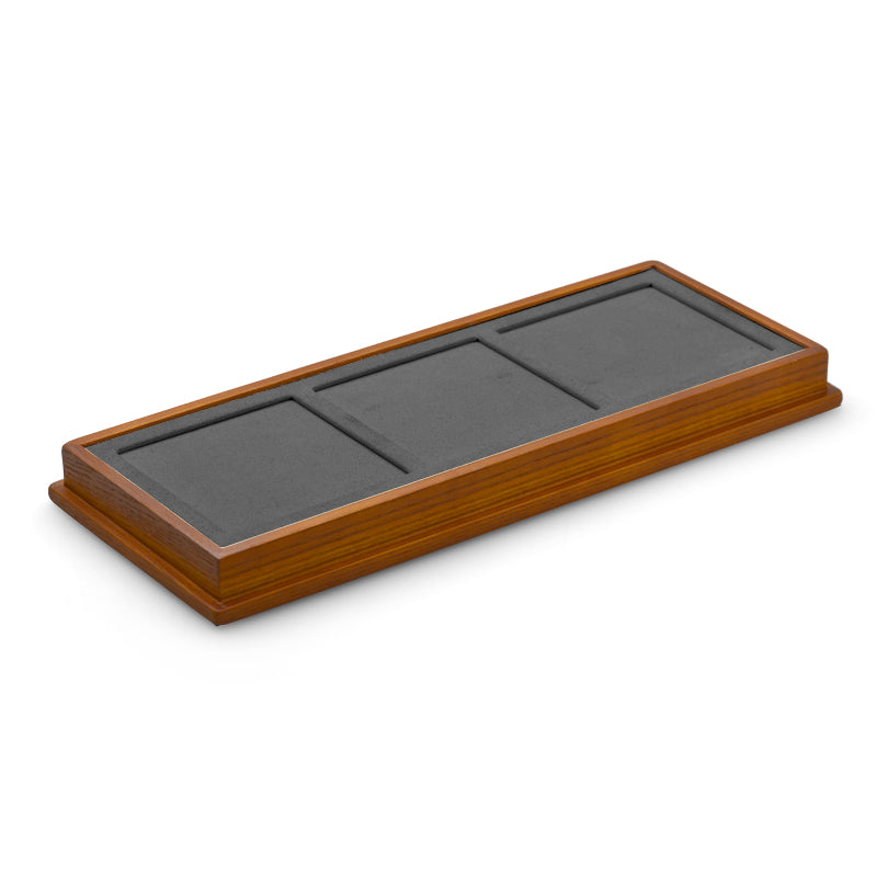 Solid Wood Dark Gray Microfiber Window Counter Jewelry Display Props TT026