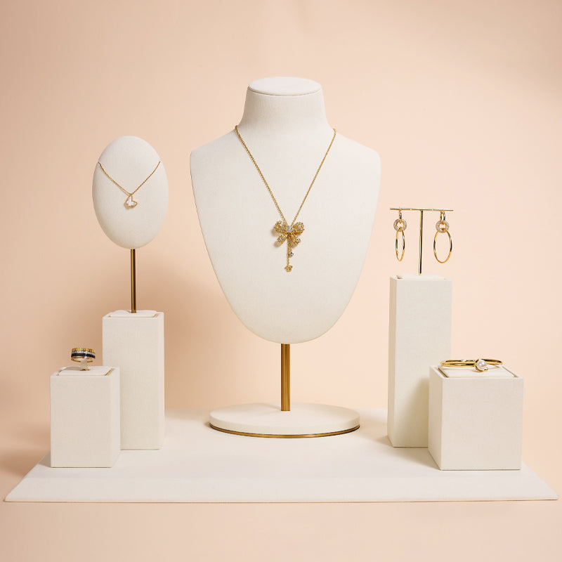 Oirlv Premium Holz Halskette Display Stand Schmuckbüste Kettenständer/Büste/Necklace Display Bust(9,5cm x18,5cm) (Cremeweiß Oirlv Premium Holz Halskette Display Stand Schmuckbüste Kettenständer/Büste/Necklace Display Bust(9,5cm x18,5cm) (Cremeweiß