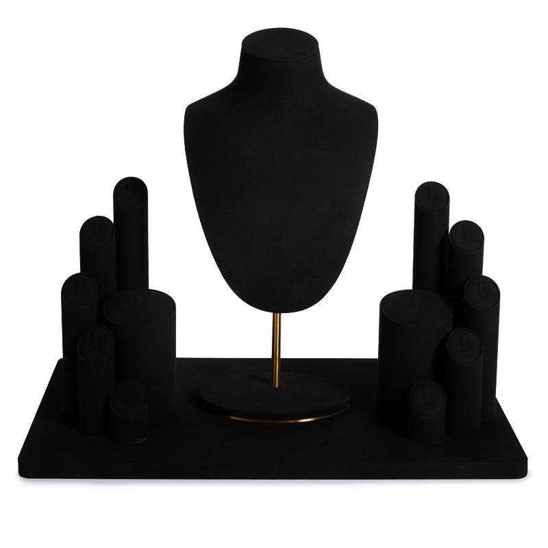 Black Ring Necklace Set Turn Display Stand TT076