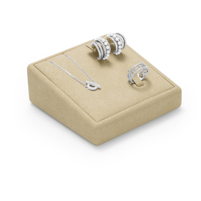 Beige Microfiber Jewelry Set TT112