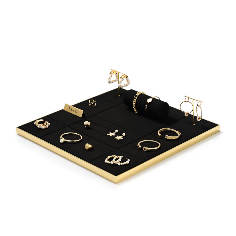 Black Microfiber Jewelry Display Set TT124