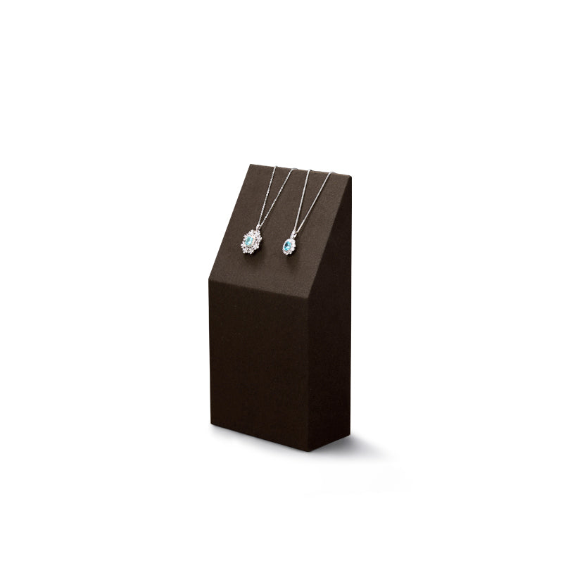 Brown Microfiber Necklace Ring Holder Jewelry Display Set TT128