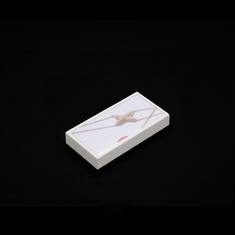 White Microfiber Jewelry Display Set TT148