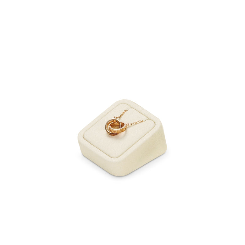Beige Microfiber Ring Jewelry Display Set TT164