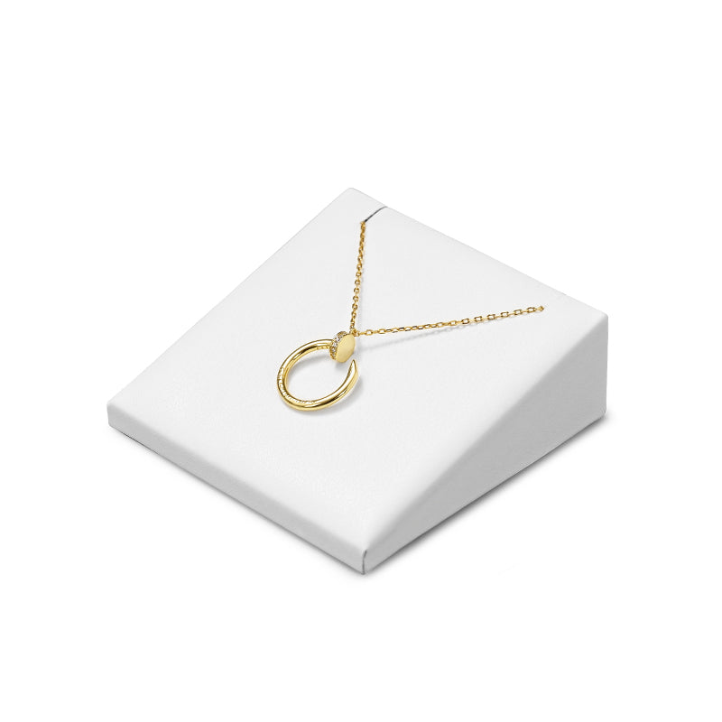 White Ring Pendant Earrings Bracelet Jewelry Display Set TT216