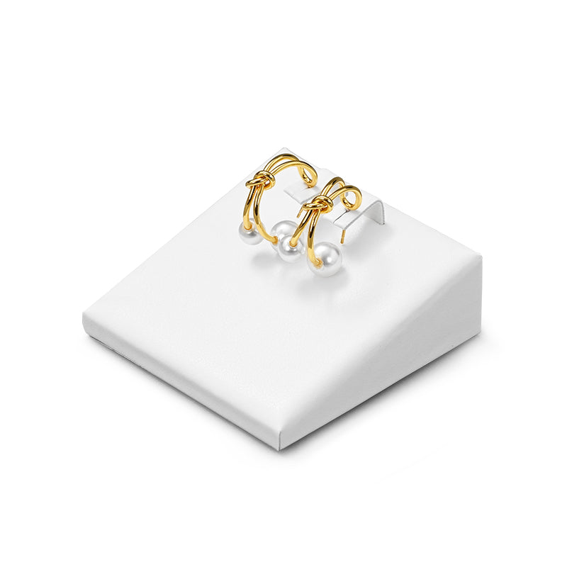 White Ring Pendant Earrings Bracelet Jewelry Display Set TT216