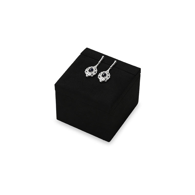 Black Rings Necklace Earrings Jewelry Display Set TT231