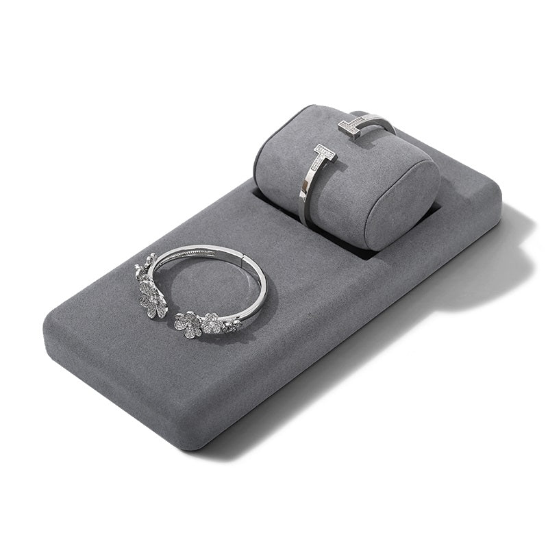 Dark Gray Rings Necklace Bracelet Jewelry Display Set TT239