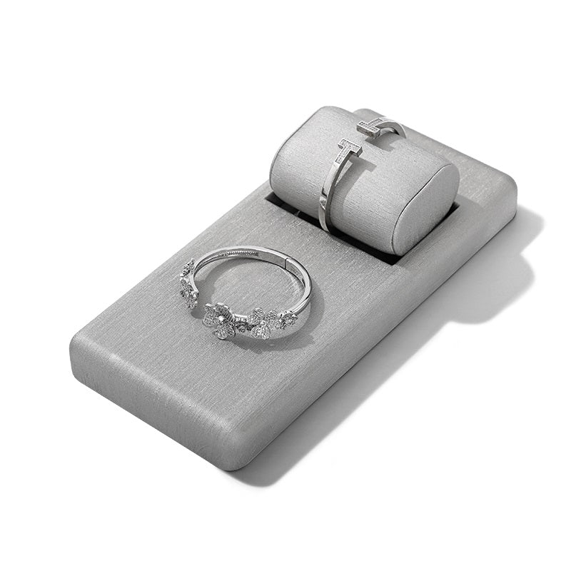 Silver Gray Rings Necklace Bracelet Jewelry Display Set TT240