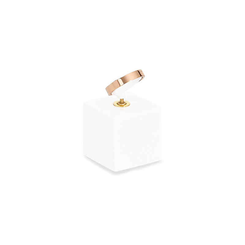 White Ring Cube Jewelry Display Set TT252