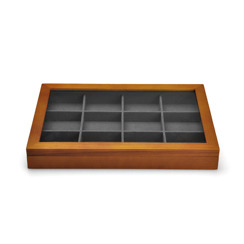 Wood Jewelry Display Tray With Transparent Cover X025